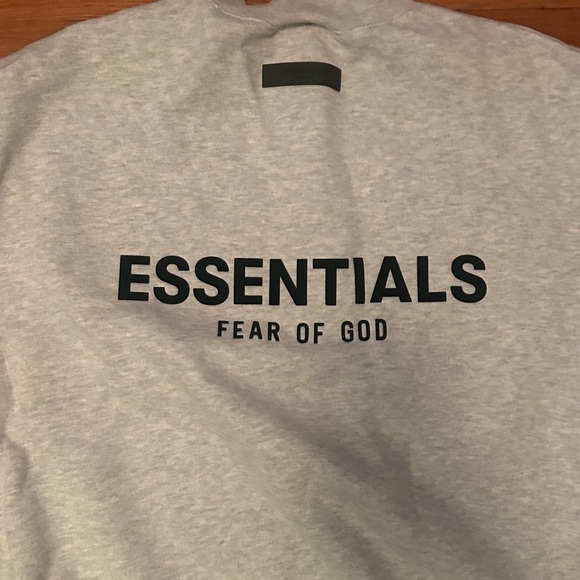 Fear of God Essentials Gray Crewneck Sweater - Picture 2 of 6